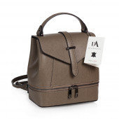 Rucsac dama din piele naturala DiAmanti Enna Taupe Scuro